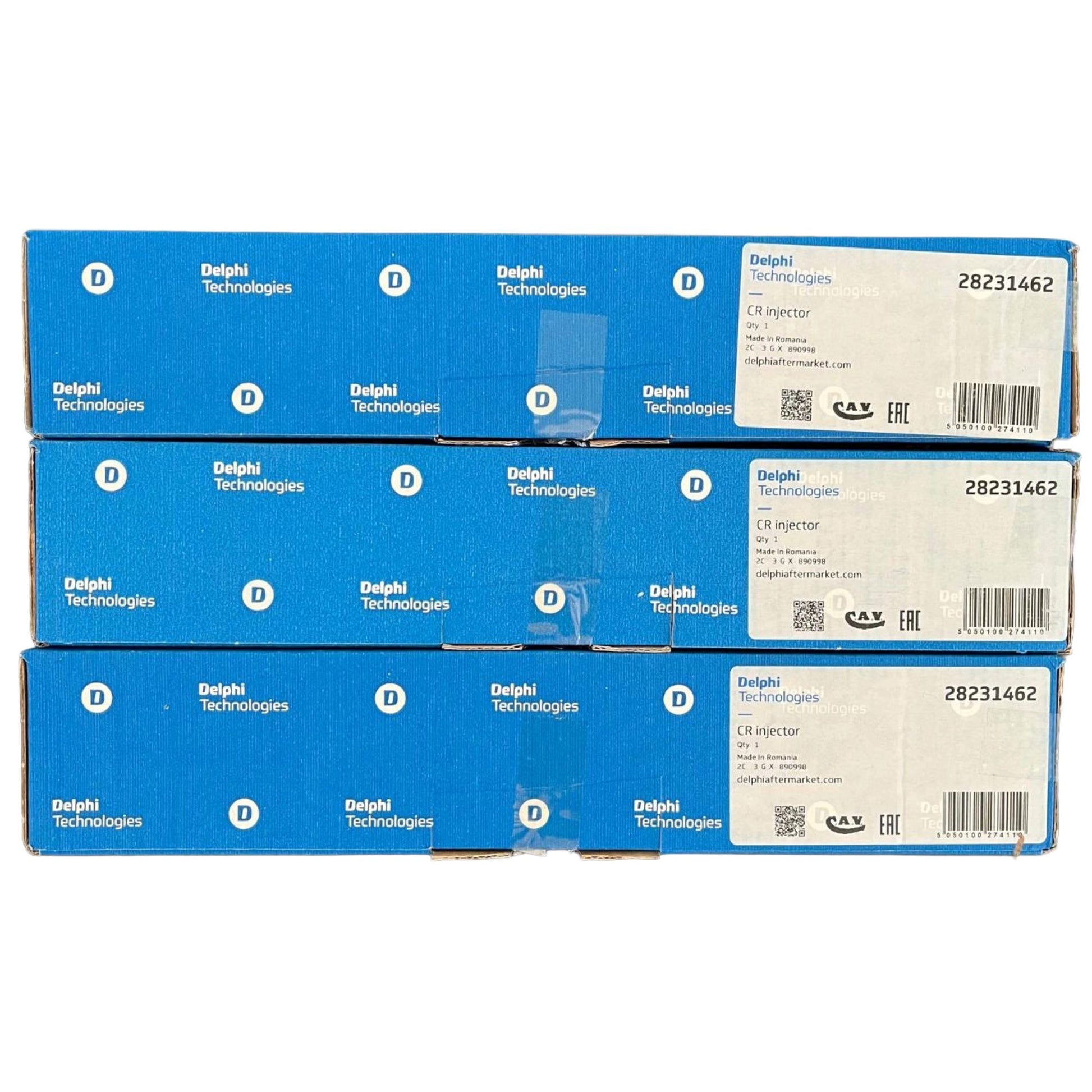 Delphi 28231462 set 3 iniettori nuovi originali
